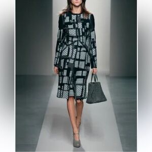 Bottega Veneta runway 2012 fall collection leather wool coat size 42